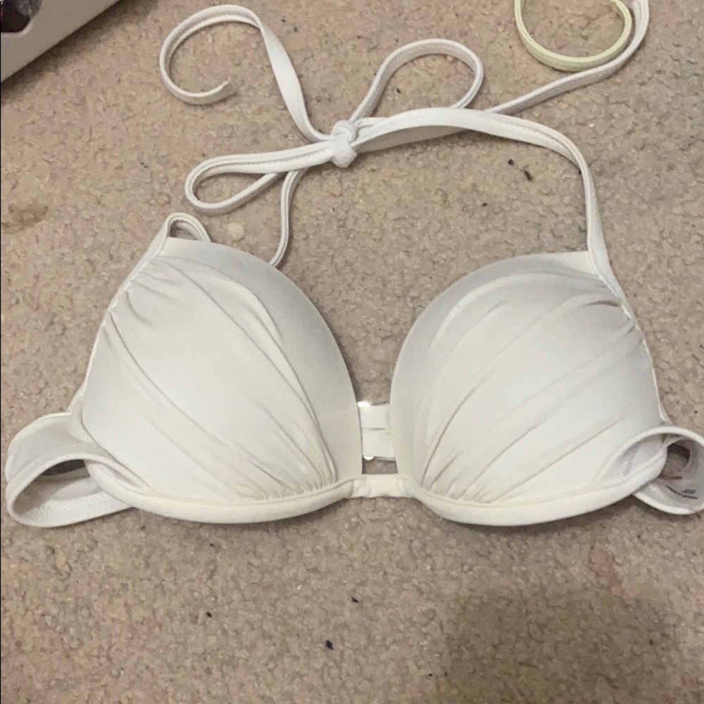 white push-up swim top